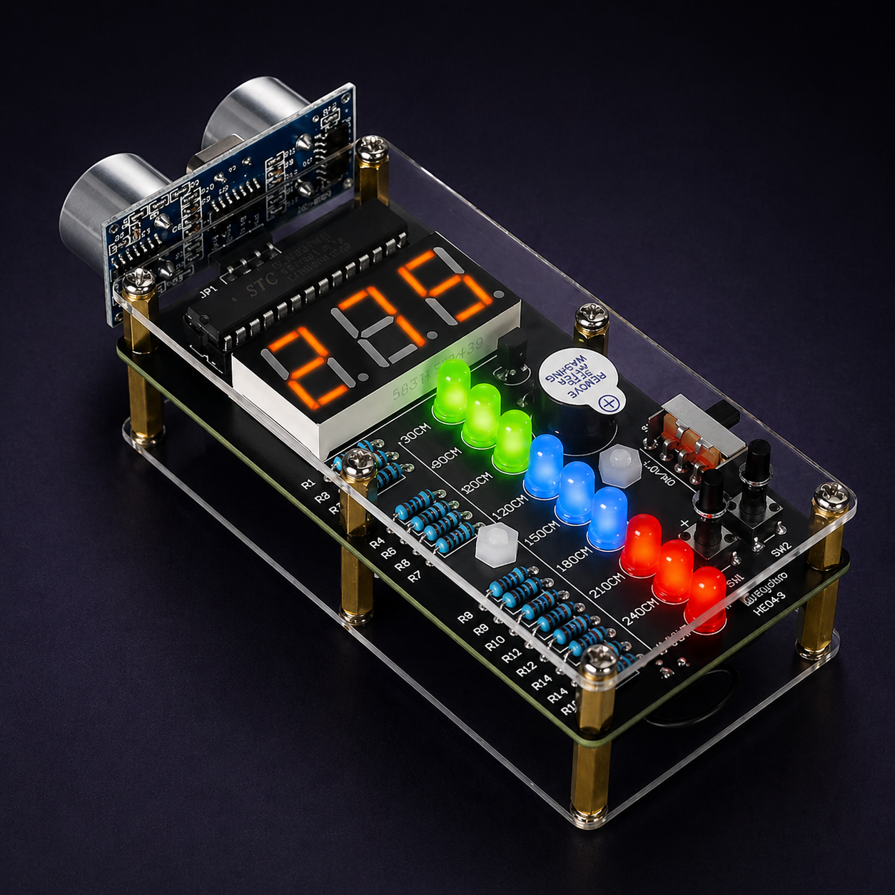 UltraSonic DIY – Zestaw Alarmu Odległościowego z LED
