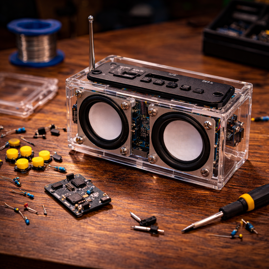 ElektroRadio™ – Zestaw DIY Radia Bluetooth do Samodzielnego Montażu