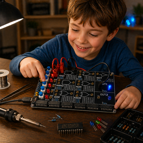 Bramki Logiczne DIY – Interaktywny Zestaw z Symulacją LED