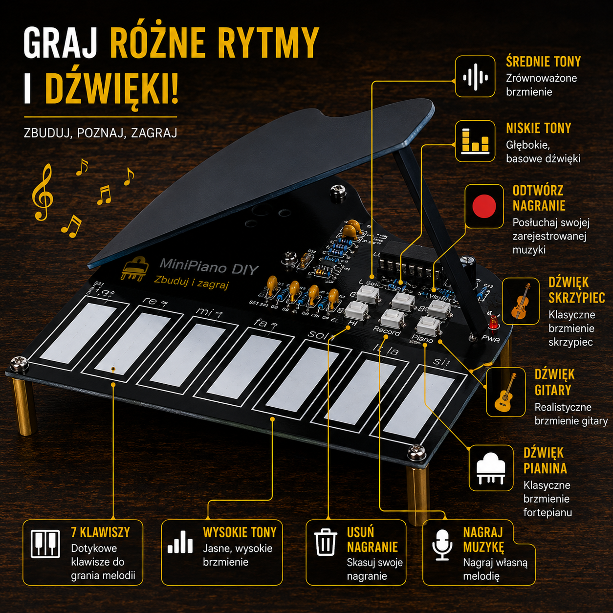 MiniPiano DIY – Zbuduj i zagraj na własnym instrumencie