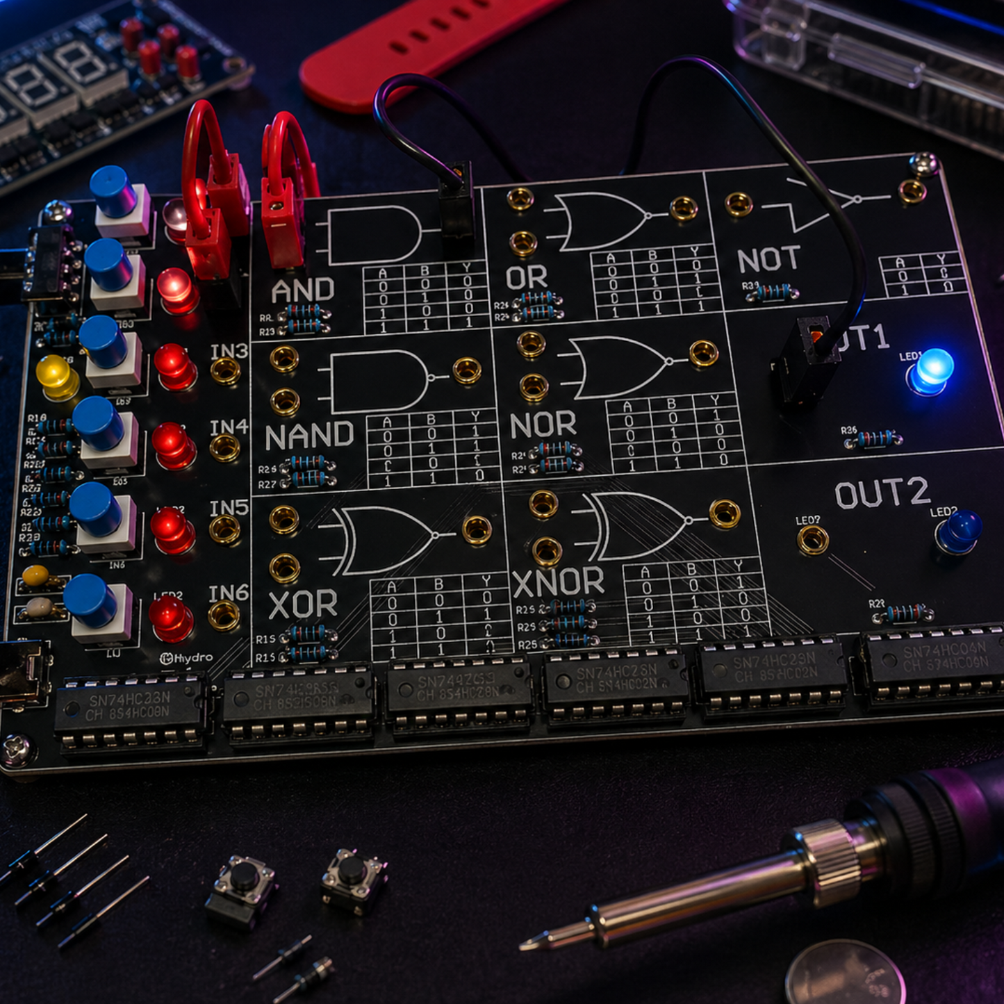 Bramki Logiczne DIY – Interaktywny Zestaw z Symulacją LED